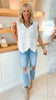 Floral Embroidered Crochet Sleeveless Top | POL