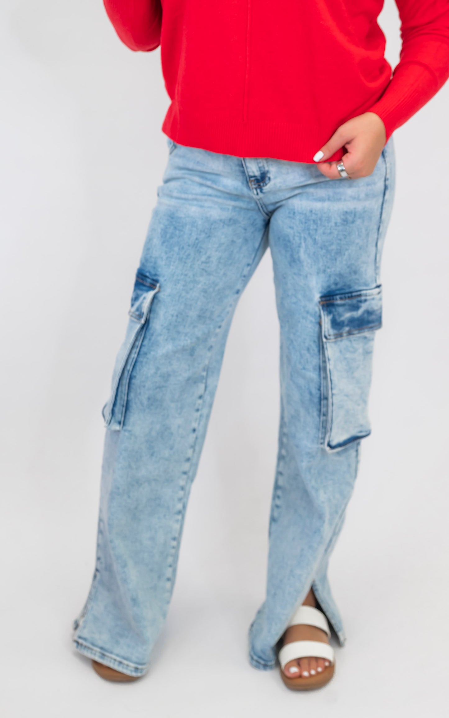 High Rise Wide Leg Flare Denim Jeans