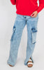 High Rise Wide Leg Flare Denim Jeans