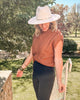 Cable Knit Vest Sweater Top W/ Side Gold Buttons