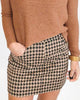 Houndstooth Jacquard Mini Skirt