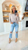 Striped Raglan Long Sleeve Pullover Sweater (2 COLORS)