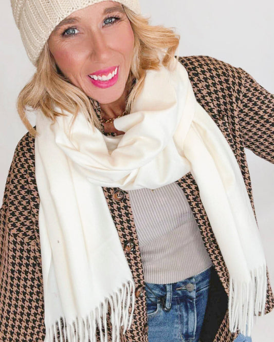 Off White Pasjmina Scarf - Final Sale