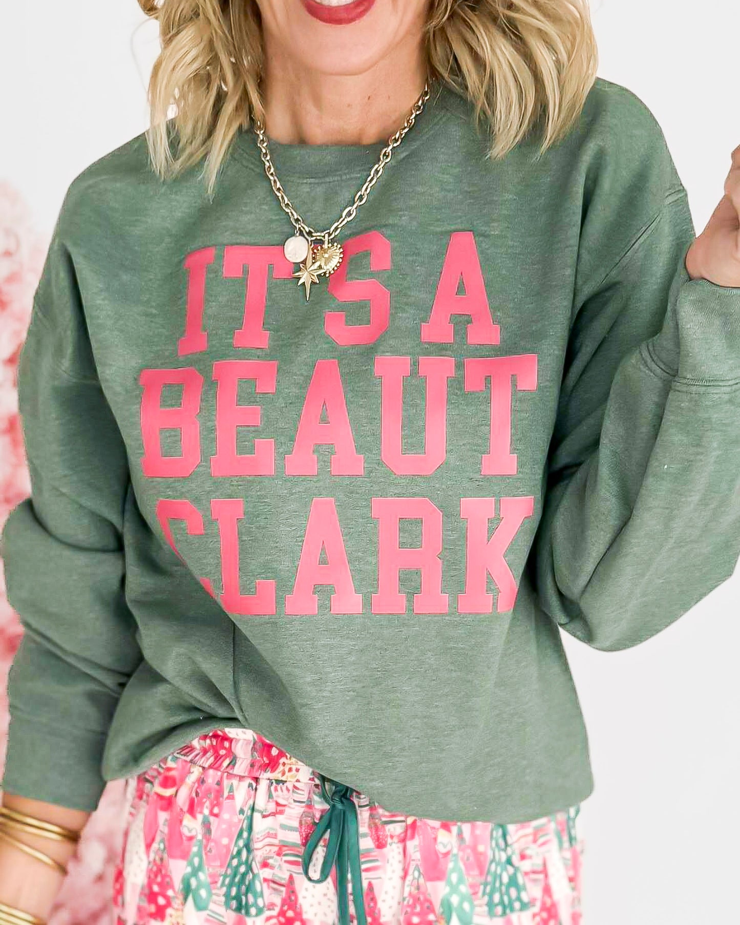 It's A Beaut Clark Crew Neck Graphic Sweatshirt