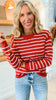 Striped Long Sleeve Everyday Pullover Sweater (2 COLORS)