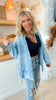 Distressed Relaxed Fit Denim Shirts | RISEN