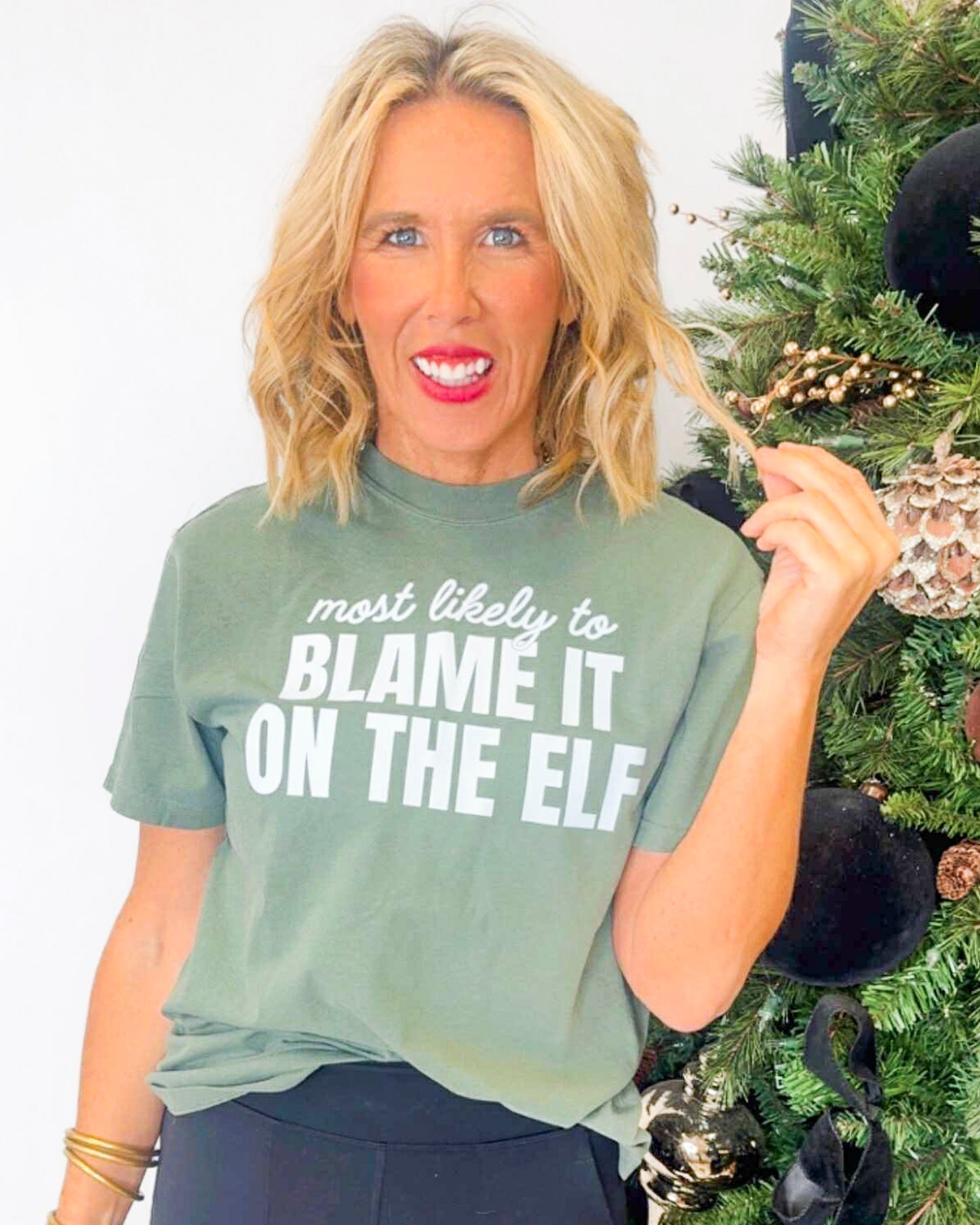 Most Likely... Blame it On the Elf Garment-Dyed Graphic T-shirt | Comfort Colors (2 COLORS)