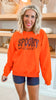 Spooky Season Crew Neck Graphic Sweatshirt - Orange