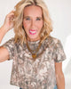 The Signature Cropped Camo Tee | Salty Wave -DEAL
