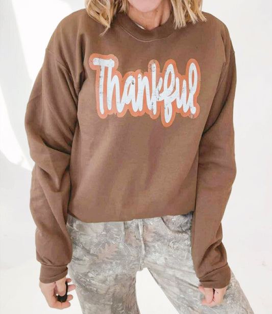 Thankful its Fall Crewneck Graphic Sweatshirt