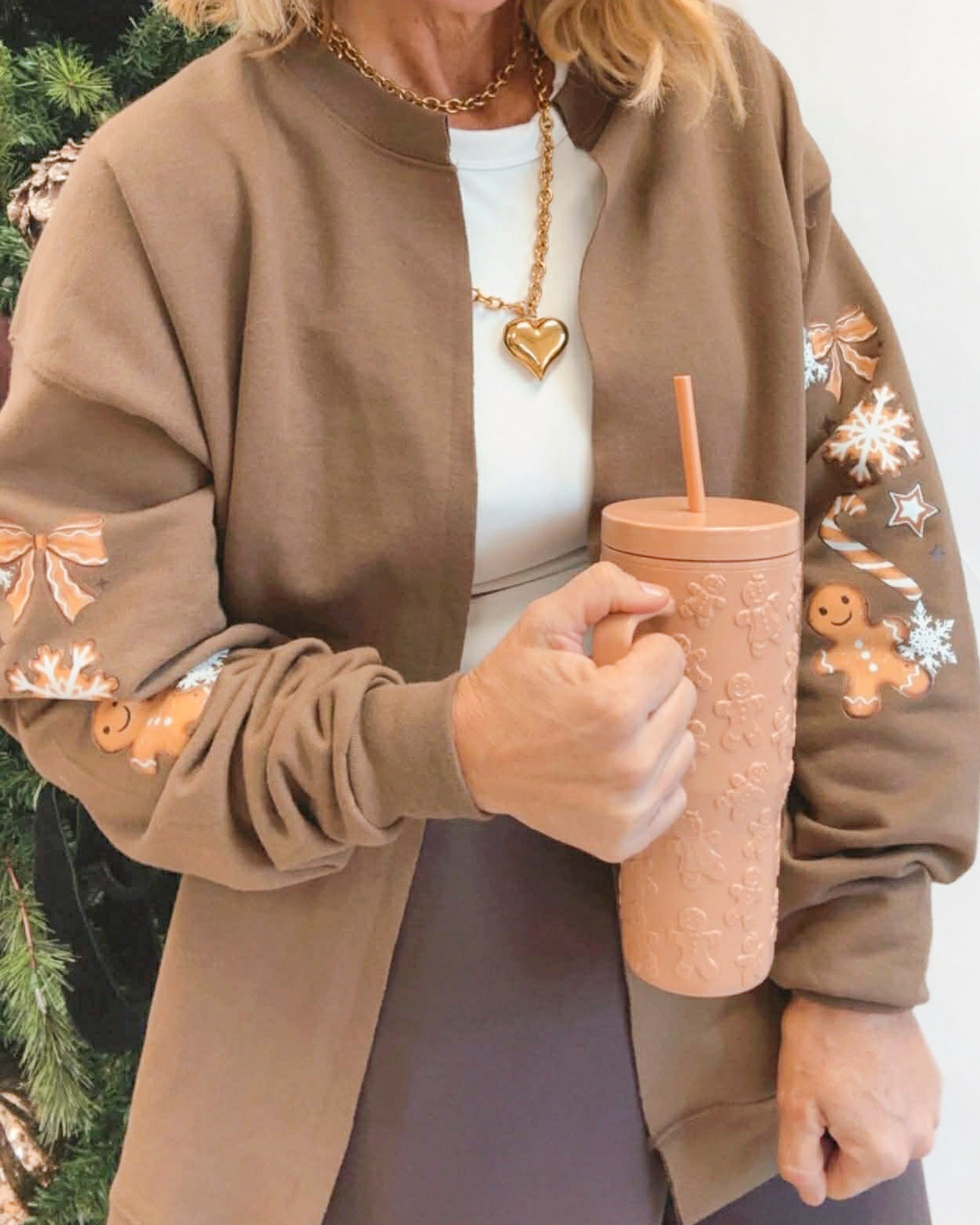 Gingerbread Custom Sweatshirt Cardigan - DEAL