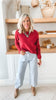 Striped High Waist Cropped Wide Leg Pants