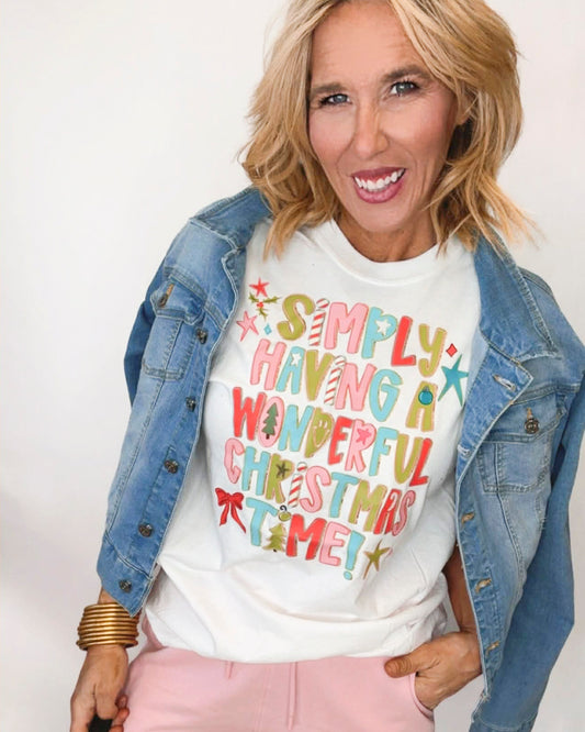 Simply Having a Wonderful Christmas Garment-Dyed Graphic T-shirt | Comfort Colors *DEAL*