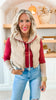 Thermal Knit Jacquard Rib Knit Hoodie Top (2 COLORS)