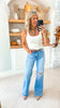 Two Tone U Neckline Seamless Tank