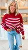 The Tessa Exposed Seam Striped Oversized Sweater | Zenana (8 COLORS) *DEAL*