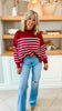The Tessa Exposed Seam Striped Oversized Sweater | Zenana (8 COLORS) *DEAL*