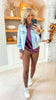 Luxeknit Rutched Sleeve Hoodie (2 COLORS)