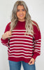 The Tessa Exposed Seam Striped Oversized Sweater | Zenana (8 COLORS) *DEAL*