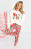 Holly Jolly Crew Neck Graphic Sweatshirt