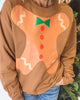 Gingerbread Body Crewneck Graphic Sweatshirt