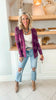 Striped Open Front Cardigan