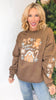 Gingerbread Wishes Brown Crewneck Graphic Sweatshirt *DEAL*