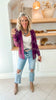 Striped Open Front Cardigan