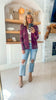 Striped Open Front Cardigan
