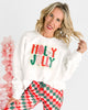Holly Jolly Crew Neck Graphic Sweatshirt