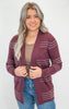Striped Open Front Cardigan