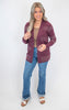 Striped Open Front Cardigan