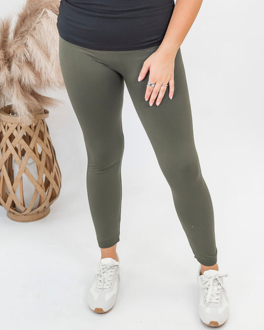 High Waist Fleece Leggings (6 COLORS)