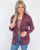 Striped Open Front Cardigan