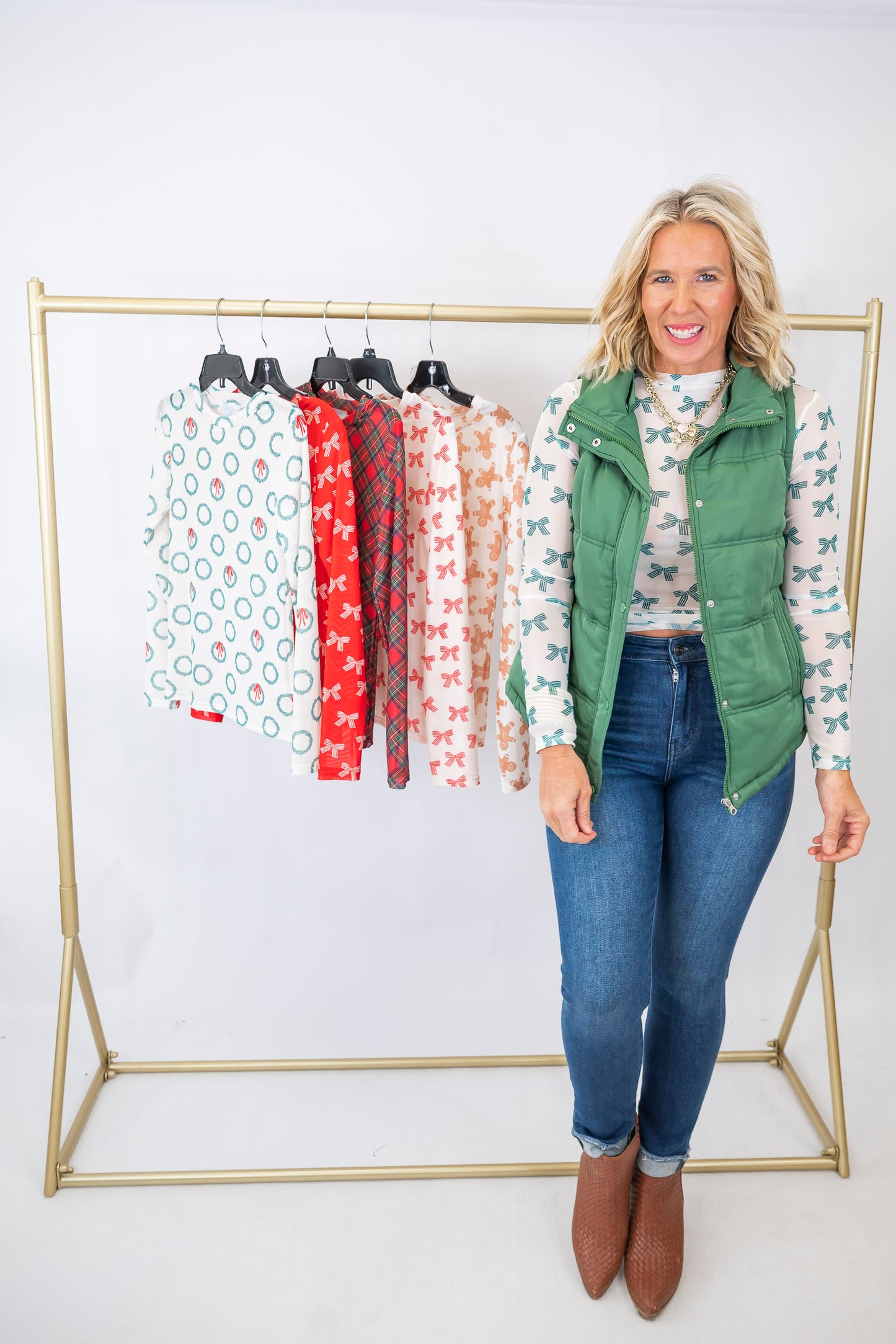 Marlie Holiday Gingerbread Mesh Top | SALTY WAVE *PREORDER - START SHIP LATE NOVEMBER