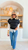 The Kylie Striped Cropped Mock Neck Sweater | Zenana (4 COLORS) *DEAL*
