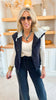 Quilted Drawstring Hooded Vest (2 COLORS)