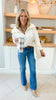 Hail High Rise Raw Hem Relaxed Flare Denim Jeans | VERVET
