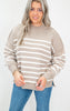 The Tessa Exposed Seam Striped Oversized Sweater | Zenana (8 COLORS) *DEAL*