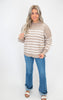 The Tessa Exposed Seam Striped Oversized Sweater | Zenana (8 COLORS) *DEAL*
