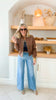Autumn Brown Bomber Jacket