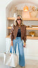 Autumn Brown Bomber Jacket