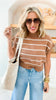 The Kylie Striped Cropped Mock Neck Sweater | Zenana (4 COLORS) *DEAL*