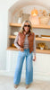 Layered in Leather Puffer Vest (2 COLORS)