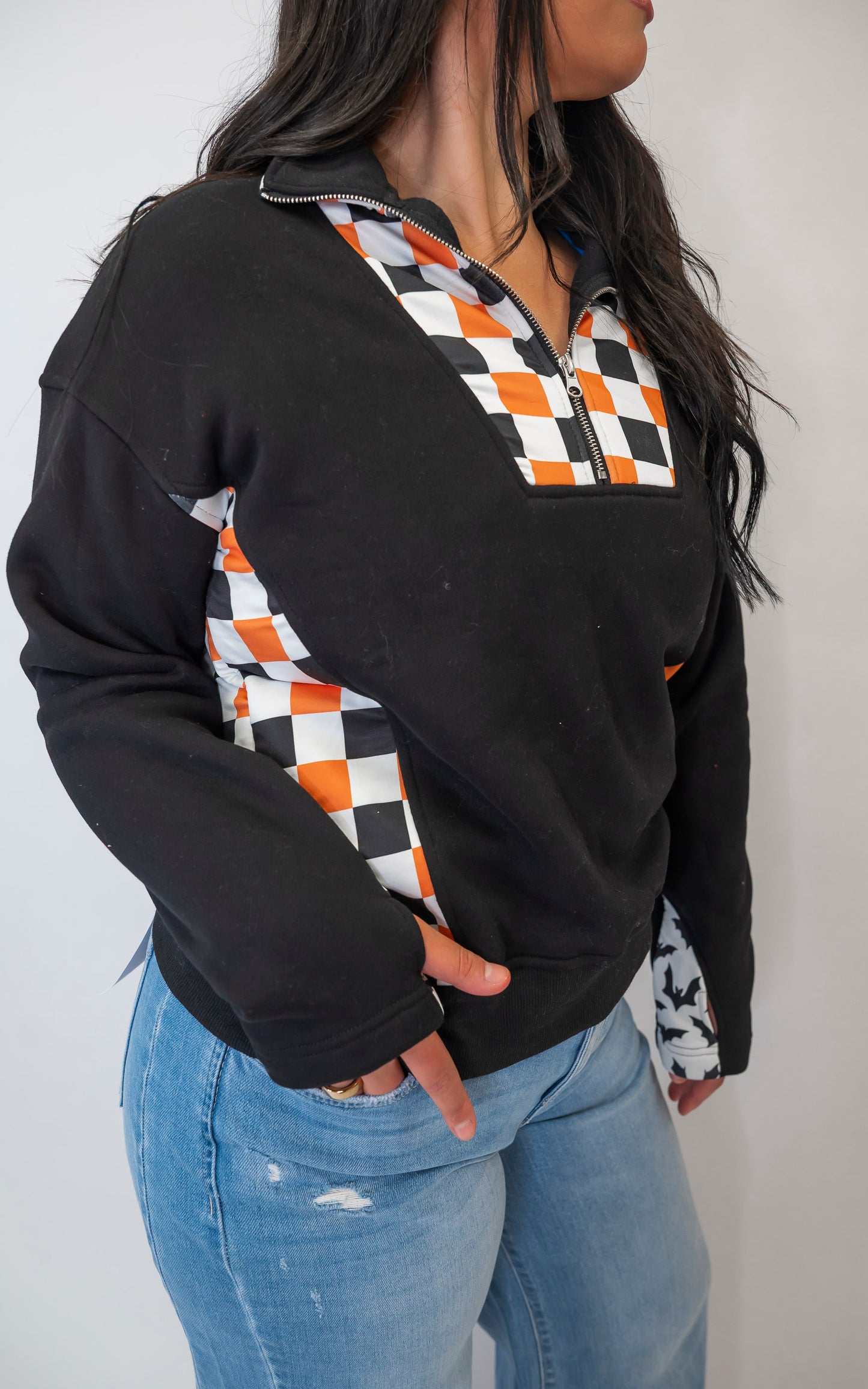 The Checkmate Spooky Delaney Half-Zip Pullover | SALTY WAVE *START SHIP DATE: OCT 20TH (DEAL)