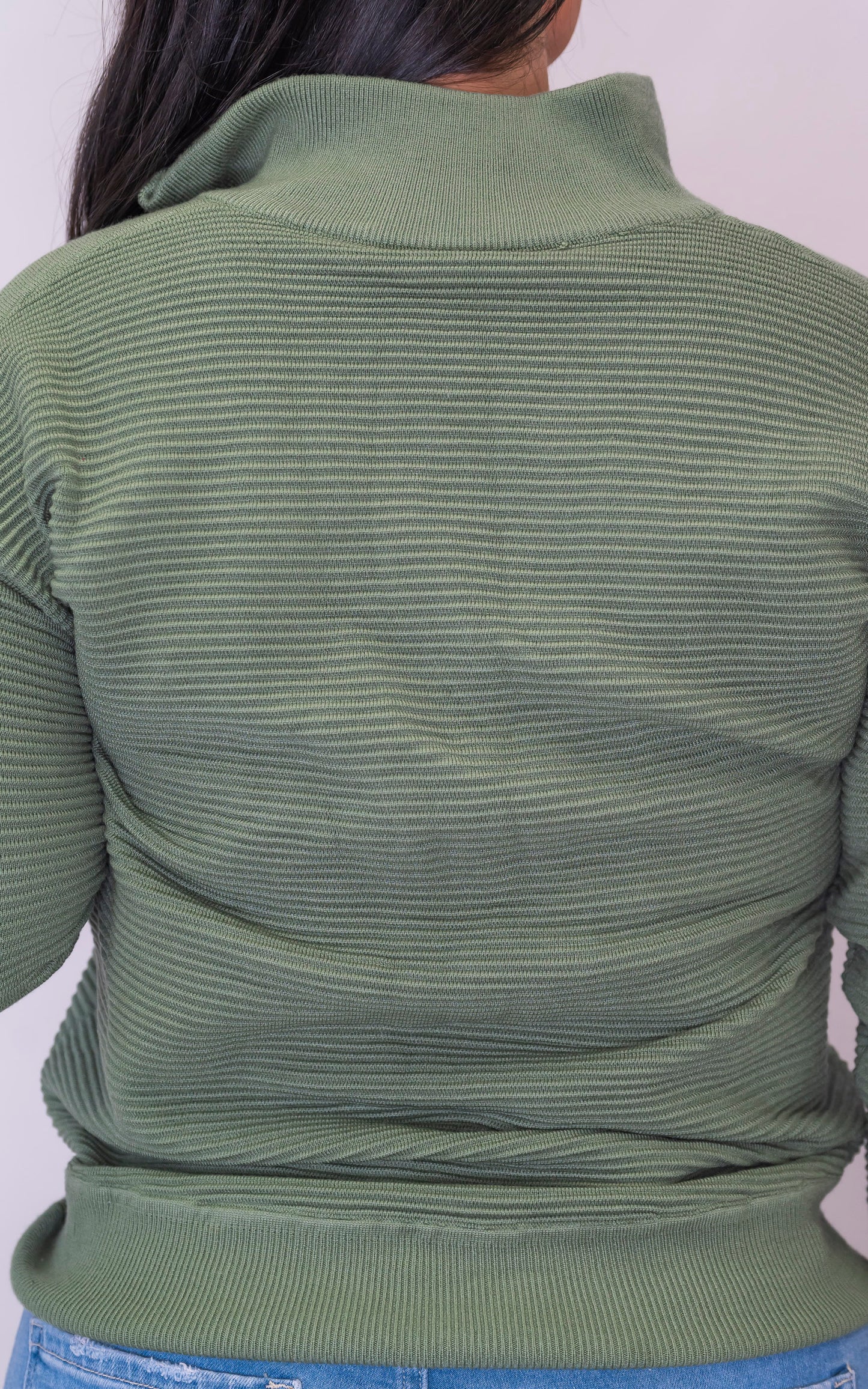 On Repeat Olive Half-Zip Pullover | SALTY WAVE *PREORDER - START SHIP DATE OCT 25TH