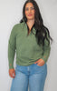 On Repeat Olive Half-Zip Pullover | SALTY WAVE *PREORDER - START SHIP DATE OCT 25TH