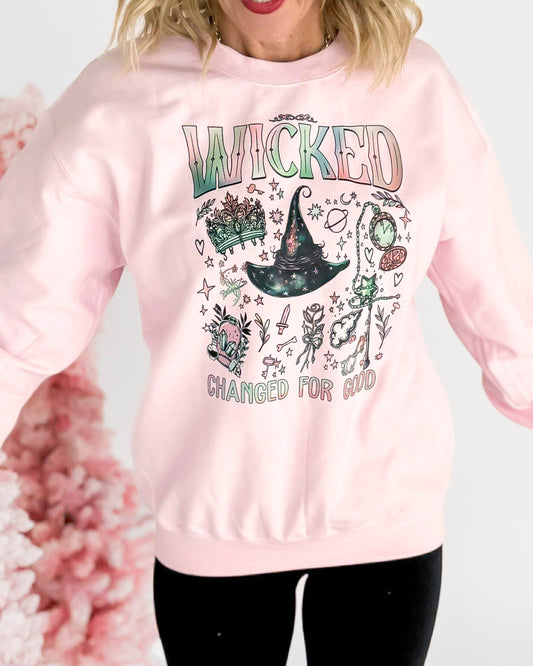 Wicked Changed for Good Crew Neck Graphic Sweatshirt -Excluded