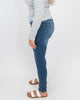 Medium Wash Mid Rise Super Skinny Denim Jeans | Kan Can