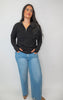 On Repeat Black Half-Zip Pullover | SALTY WAVE